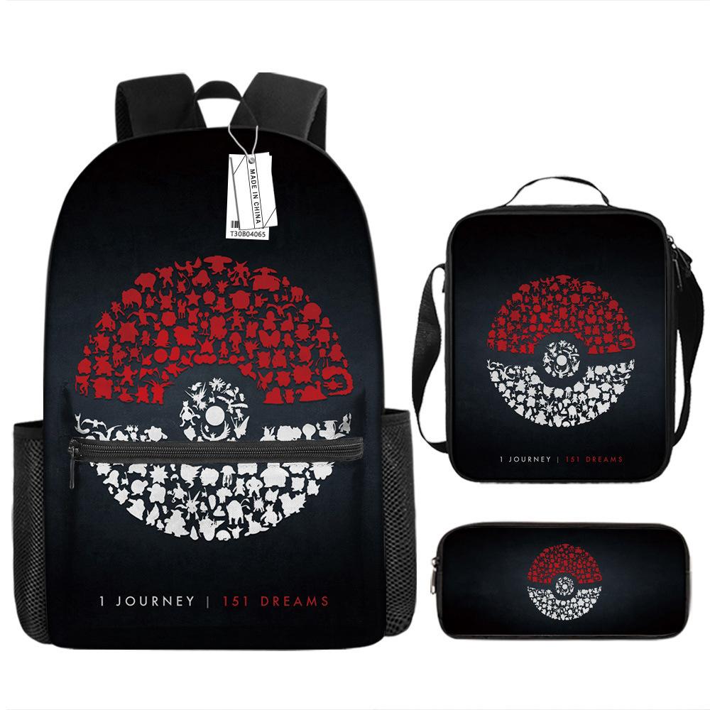 School Season Student Schoolbag Pokémon Pokémon Backpack Cartoon Satchel Pencil Case