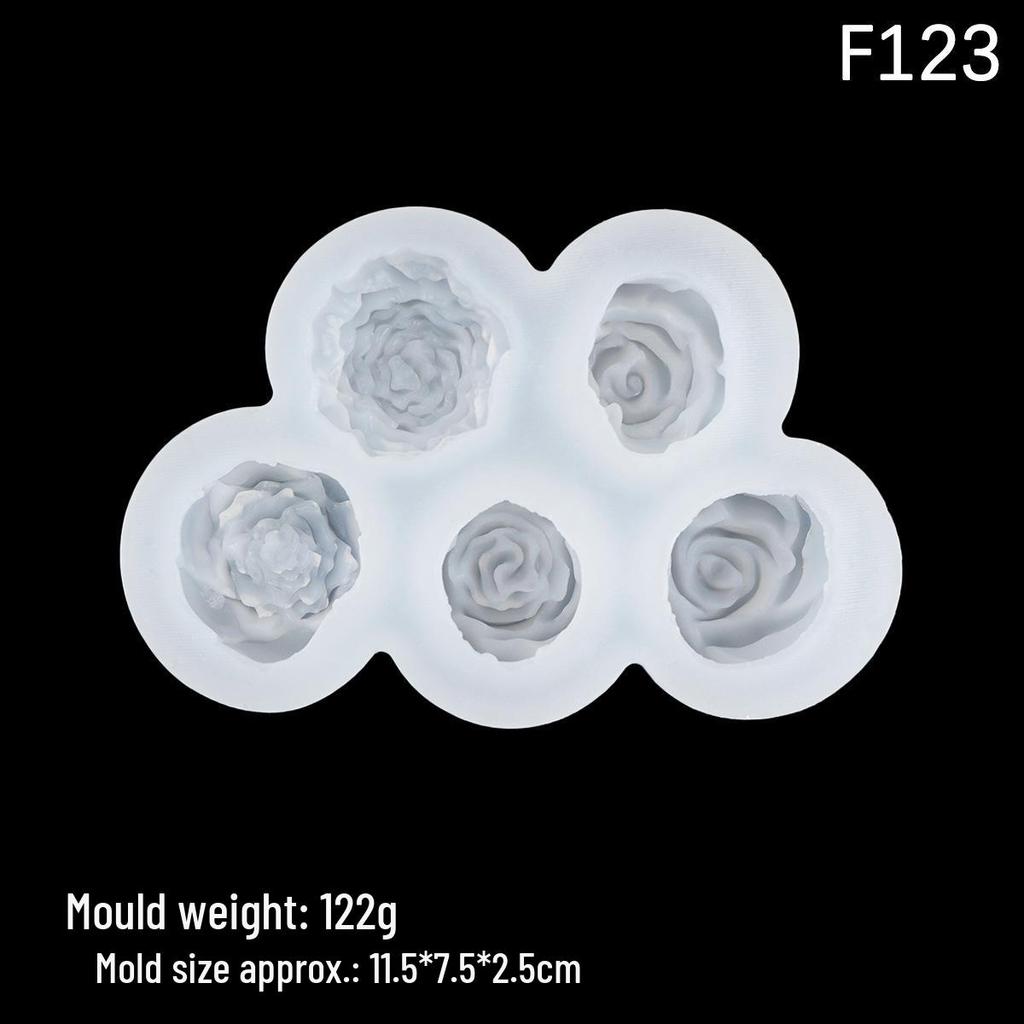 Aroma Candle and Chocolate 3D Rose Peony Silicone Mold for DIY Car Freshener
