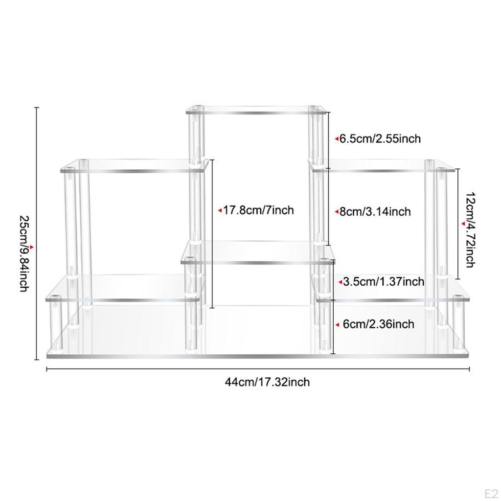 Acrylic Display Riser Stand Showcase Fixtures Elevated Rack Business Living