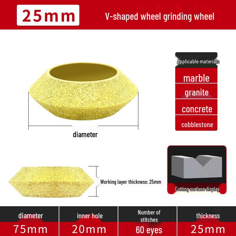 Bordureuse pour Carrelage en Marbre et Meuleuse à Pierre pour Meuleuses d'Angle - Outil de Découpe, Chanfreinage et Polissage de Carrelage