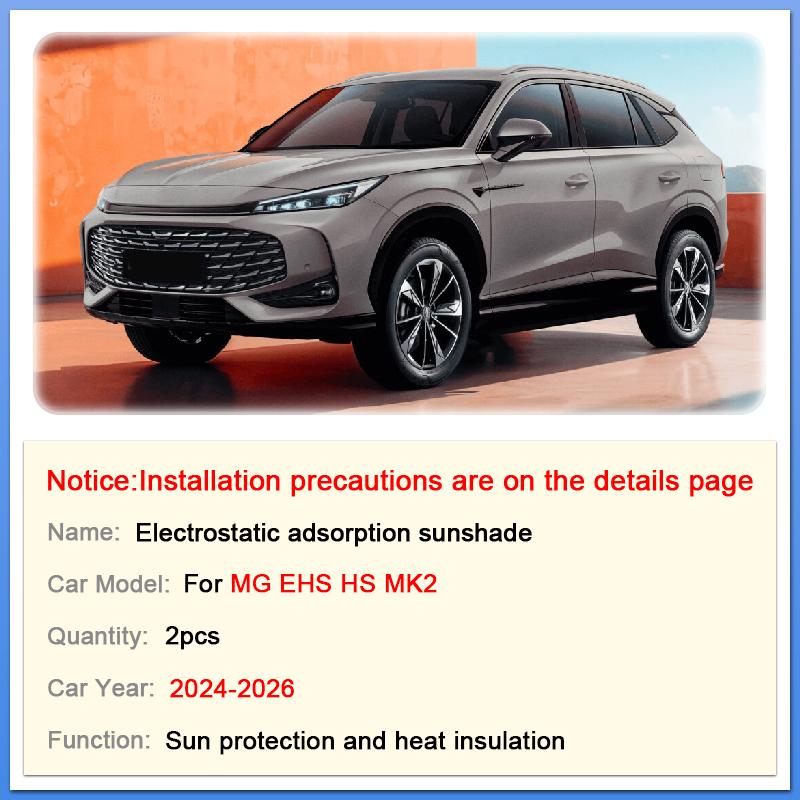 Střešní sluneční clona do auta Pasuje na MG EHS Příslušenství HS MK2 2025 2025 2026 Roewe RX5 Elektrostatická adsorpce Zatemňovací Tepelný štít