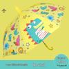 Children's Cartoon Semi-Automatic Stick Umbrella