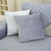 Super Soft Flannel Non-Slip Thickened Sofa Cushion Modern Simple Plaid Plush Cover Towel