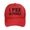 I Love Pond Black Letter Print ColorBlock Sponge Baseball Cap Hat Summer Creative Print Cartoon Vi  Mesh Baseball Cap