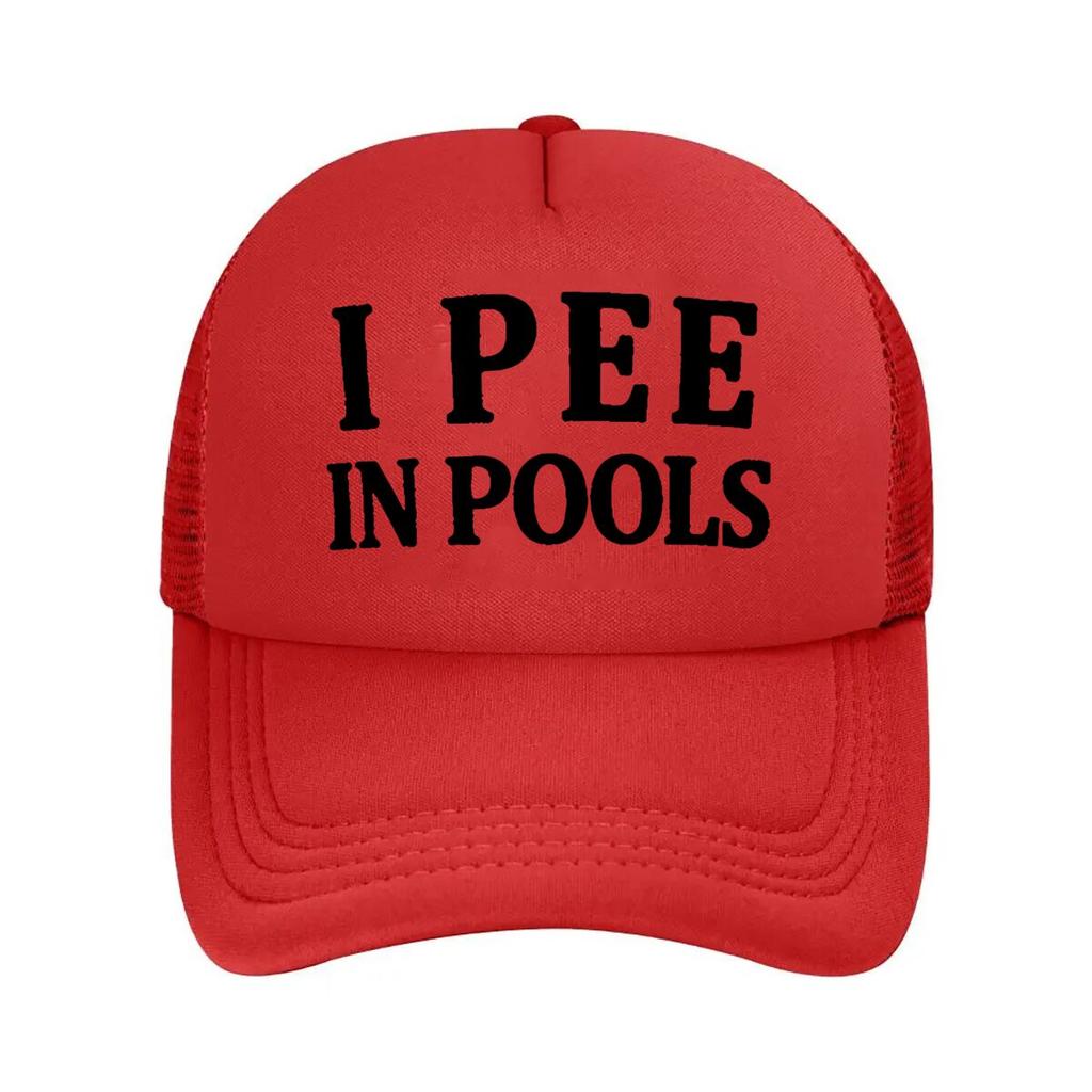 I Love Pond Black Letter Print ColorBlock Sponge Baseball Cap Hat Summer Creative Print Cartoon Vi Mesh Baseball Cap