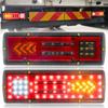 Truck Tail 24V Red White Up Yellow High Trailer Tail Large Arrow Set of 2 X-STYLE Lights, LED, 3-Color, (DRL/Brake Light), (Back Light), (Turn