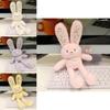 Cute Bunny Plush Keychain With Pull Ears Soft Short Plush For Girls