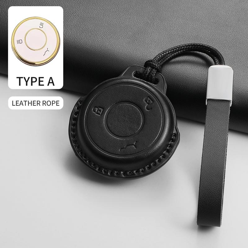 For Neta S L X Nezh V Neta Aya Pu Leather Car Key Cover Case Shell For Neta Gt Car Shell Keychain Cover Garnish Car Accessories