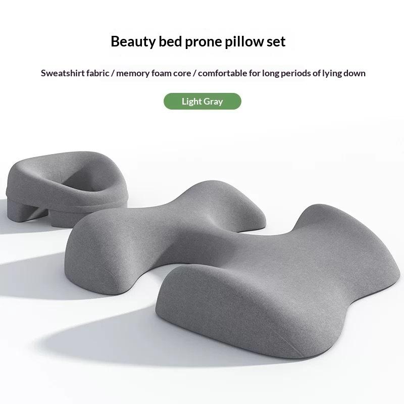 Memory Foam Face Pillow for Massage Bed Spa Salon Facial Hole Cushion with Chest Support for Comfortable Sleeping