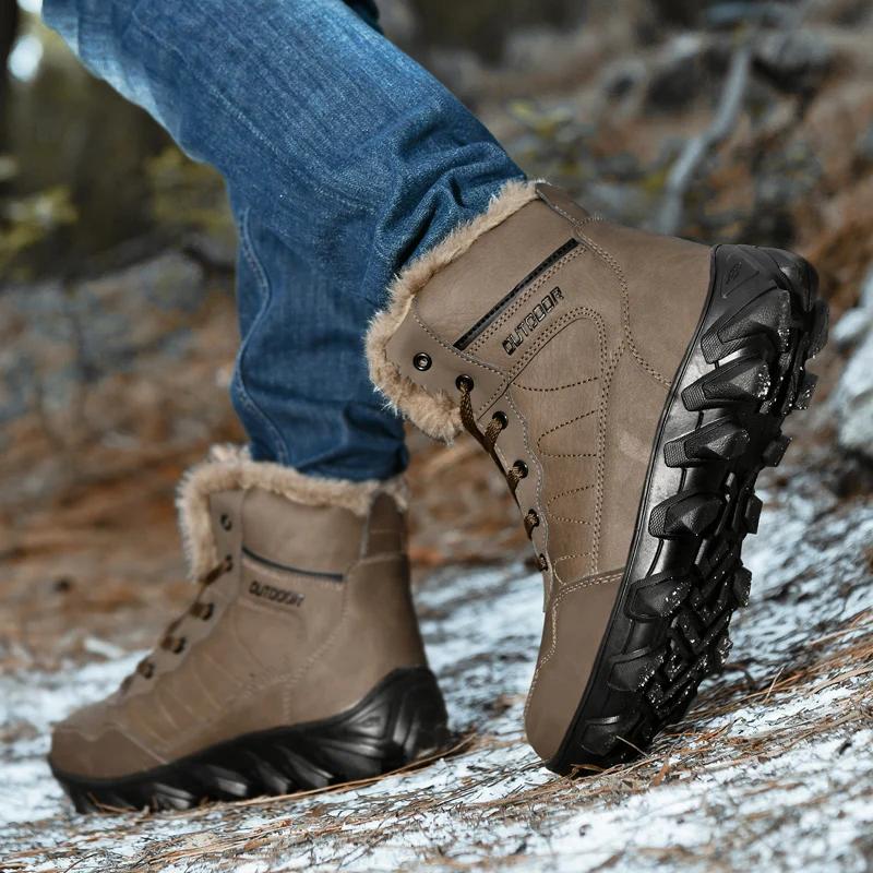 Männer stiefel 2024 neue Winter Hausschuhe Warme Männer Schuhe Wasserdicht Rutschfeste Plüsch Turnschuhe Männlichen tenis schuhe Stiefel Männer Turnschuhe winter