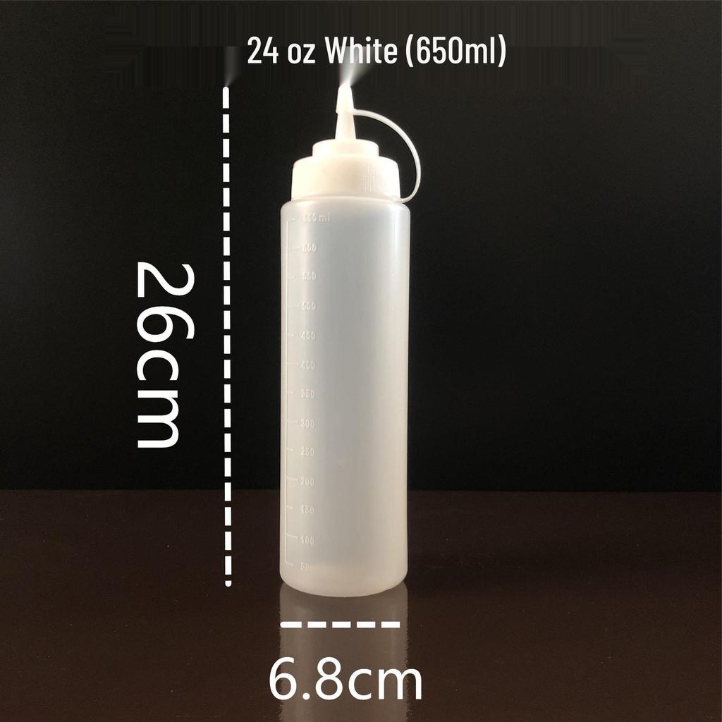 Food Grade PE Squeeze Bottle for Seasoning, Honey, or Ketchup - Pointed Mouth for Easy Use