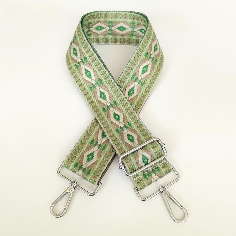 Ethnic Style Pattern Shoulder Strap Women's Backpack Accessories Multi-color Women's Bag Webbing Adjustable Widening Metal Hook