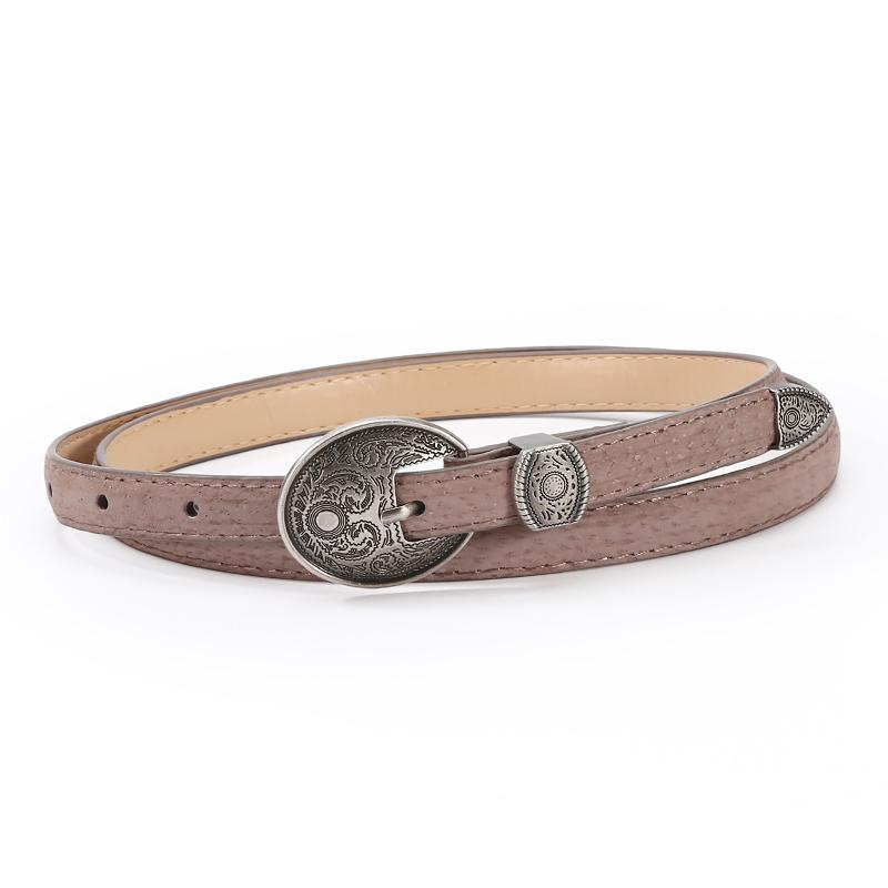 Pu Women's Fashionable Alloy Buckle Leather Formal Belt With Other Clothing Accessories