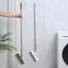 Otočný čisticí kartáč na podlahu s dlouhou rukojetí Štětec na spárování Škrabka Čisticí kartáč s tuhými štětinami ve tvaru V se stěrkou