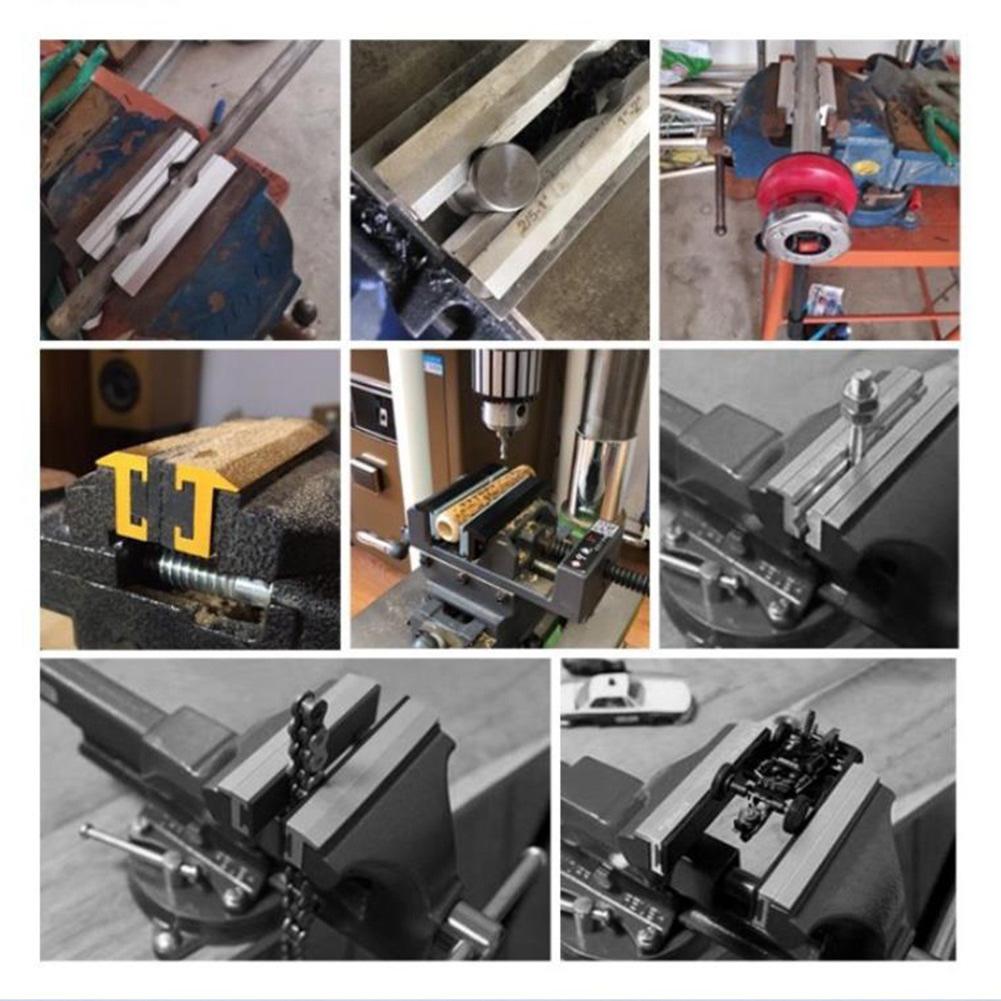 CNC Milling Steel Vise Hard Jaw Fixture with Extended Durability 4 or 8 Size