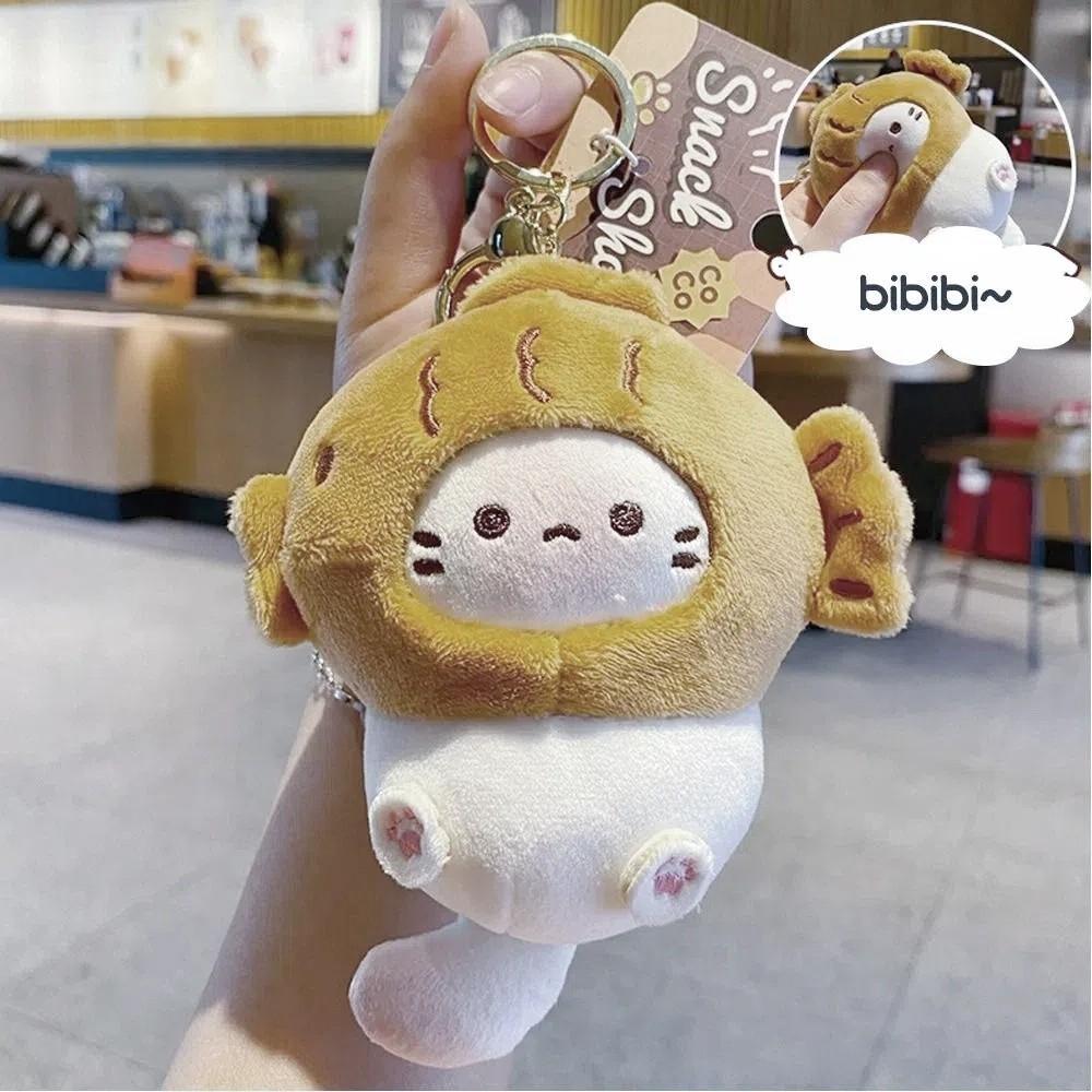 Japanese Style Snapper Head Keychain Cocoa Cat Schoolbag Pendant Cute Doll Pendant