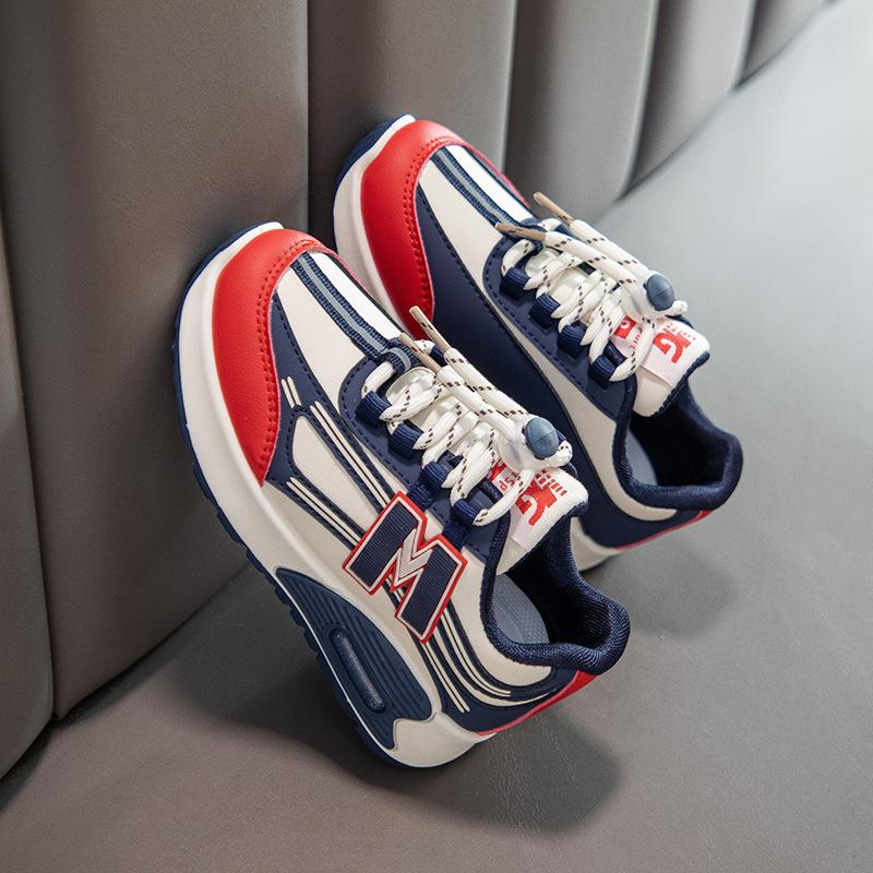 

2025 весна и осень новая детская спортивная обувь для мальчиков и девочек кроссовки дышащие нескользящие обувь Форреста Гампа повседневный тренд для детей 37 синий