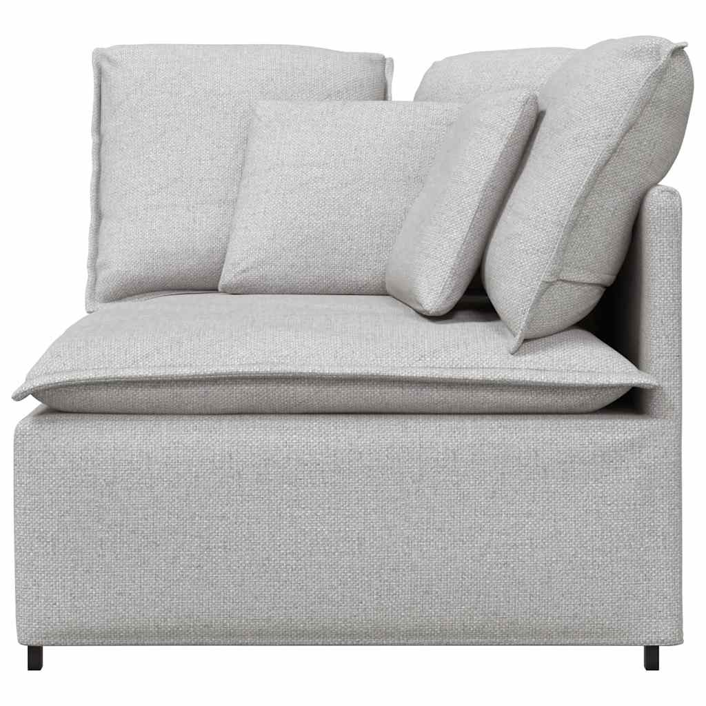 Modular Sofa Corner Module with Cushions Cloud Grey 100 Cm