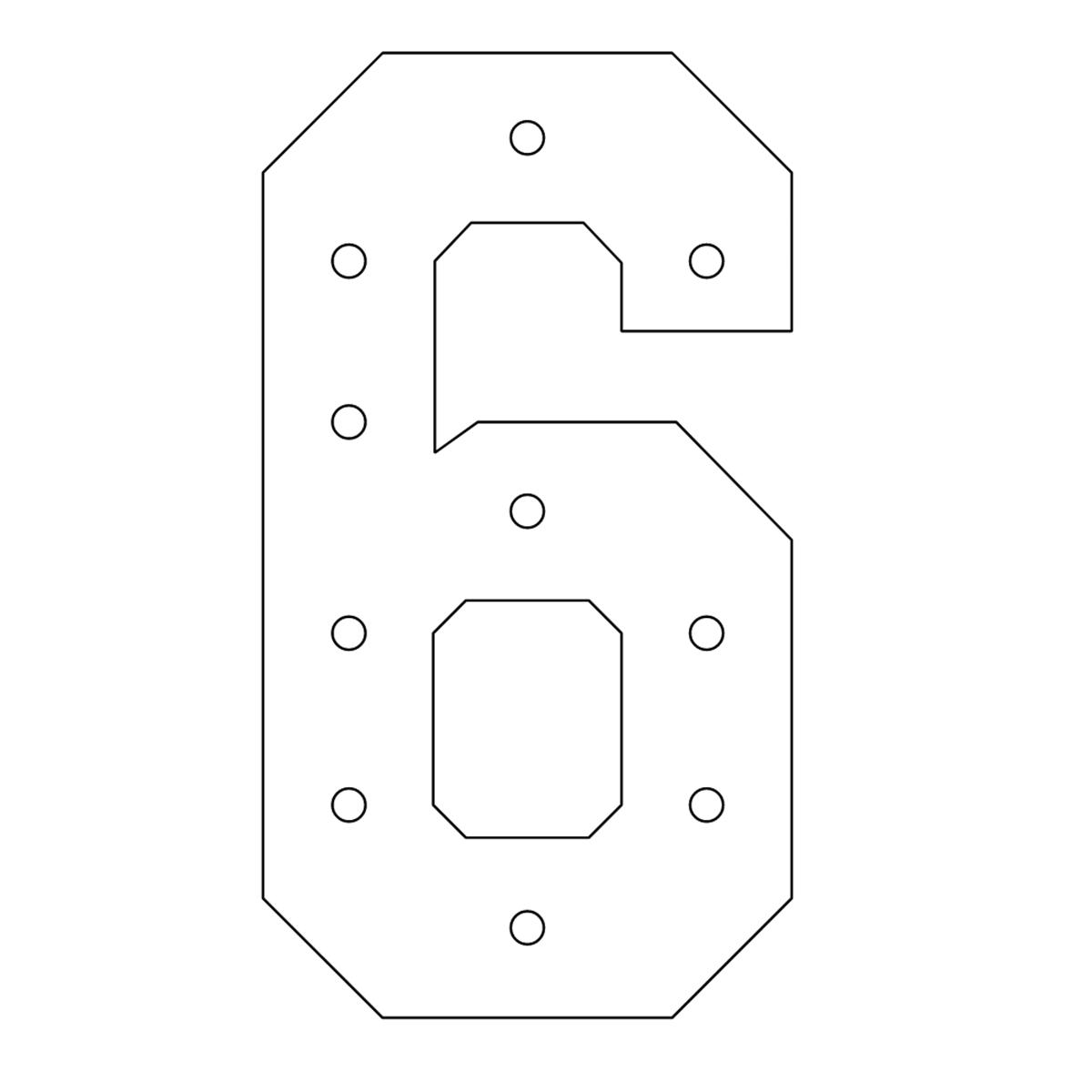 

1PC 91,5 см велика цифрова рамка з білим світлом 3D KT Board заповнена повітряна куля Цифрова модель підходить для днів народжень, ювілейних прикрас Number 6