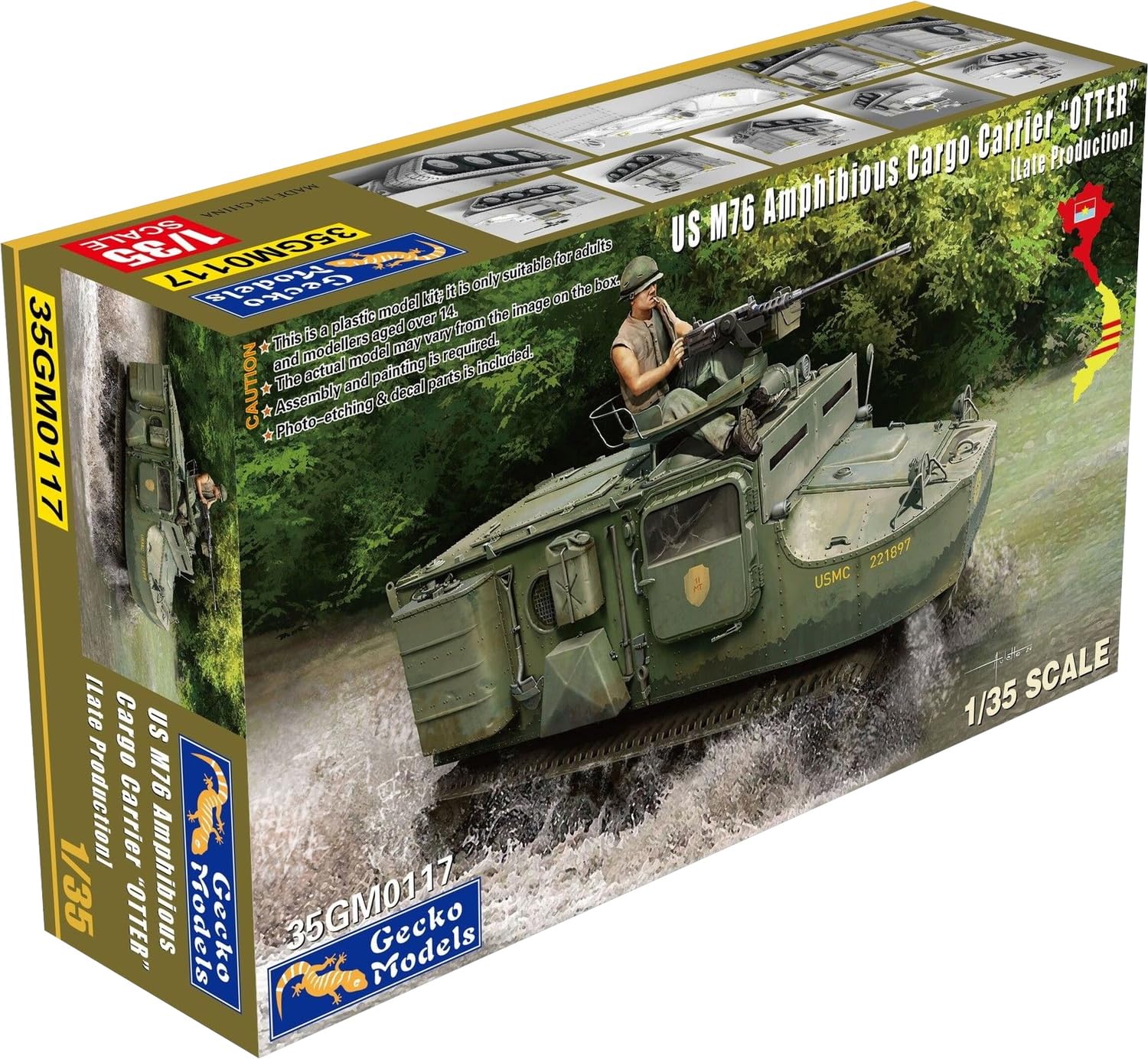 

Gecko Models 1/35 Scale M76 Otter Amphibious Cargo Transport Late Model Plastic Model Kit GEC35GM0117 (Military Vehicle)