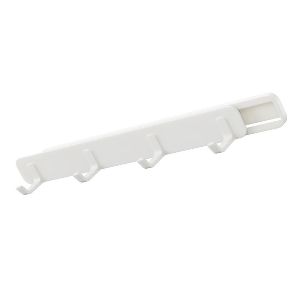 Storage Wall Hook Plastic Adhesive Sliding Multifunctional Wall Hanger for Bedroom Kitchen Bathroom