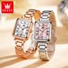 OLEVS Watches Womens New Square Quartz Watch Waterproof Luminous Date Ladies Watches Original Fashion Elegant Gifts