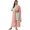 Aurelia Blue Floral Printed Foil Blend Kurta Dupatta Bottomwear