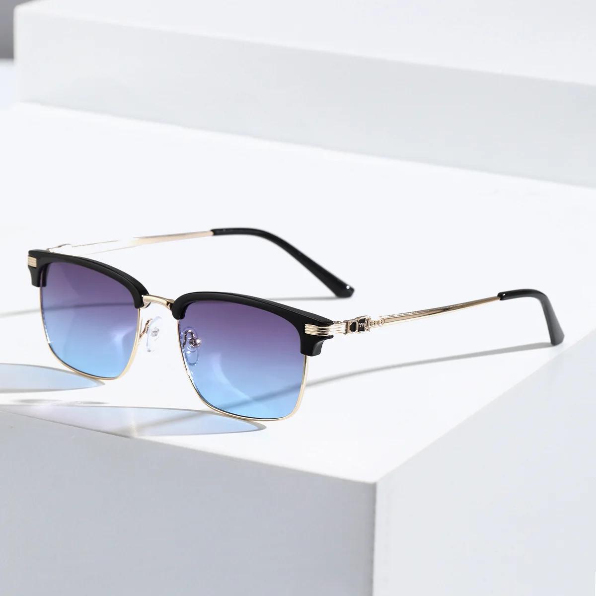 

Унисекс Металлические Квадратные Солнцезащитные Очки Защита UV400 Для Вождения Рыбалки Наружных Видов Спорта Модные Трендовые Очки