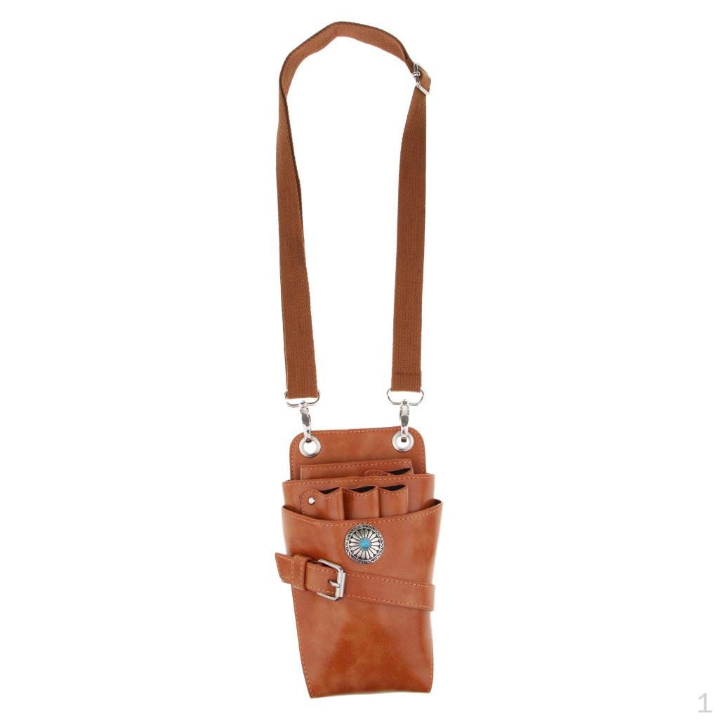 Leather Barber Hair Bag Hairdressing Pouch Case