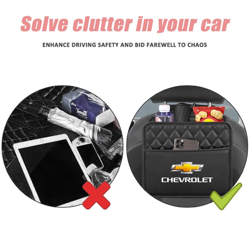 Car Seat Backrest Storage Stowing Tidying Pocket For Chevrolet Z71 Aveo Impala Lacetti Malibu Sail SS Cruze Sonic Silverado Trax