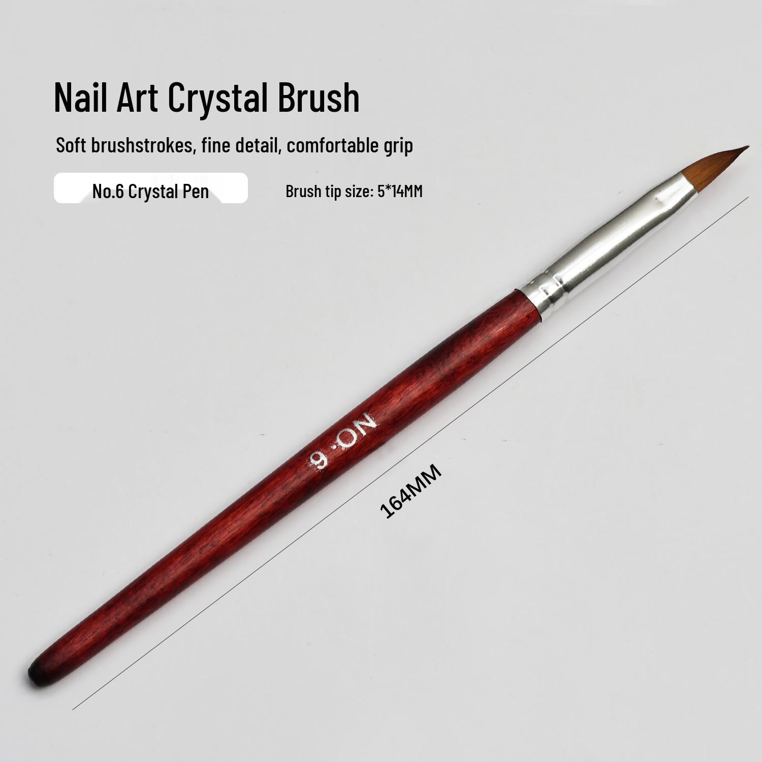

Rosewood Handle Crystal Nail Art Pen for Gel Paint and Flower Carving