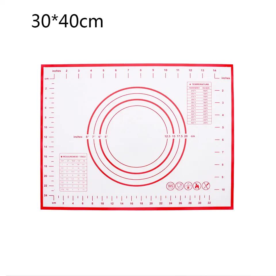 Multiple Sizes Silicone Baking Mat Heat-Resistant Baking Oven Sheet Liner Non-Stick Cookie Pastry Pizza Dough Pad Kitchen Supplies