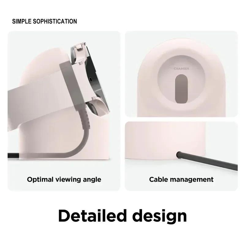 Charger Stand For Apple Watch Series 9 8 Ultra 7 6 5 SE 4 3 2 Charger Dock Station Silicone Bracket Iwatch Charging Cable Holder