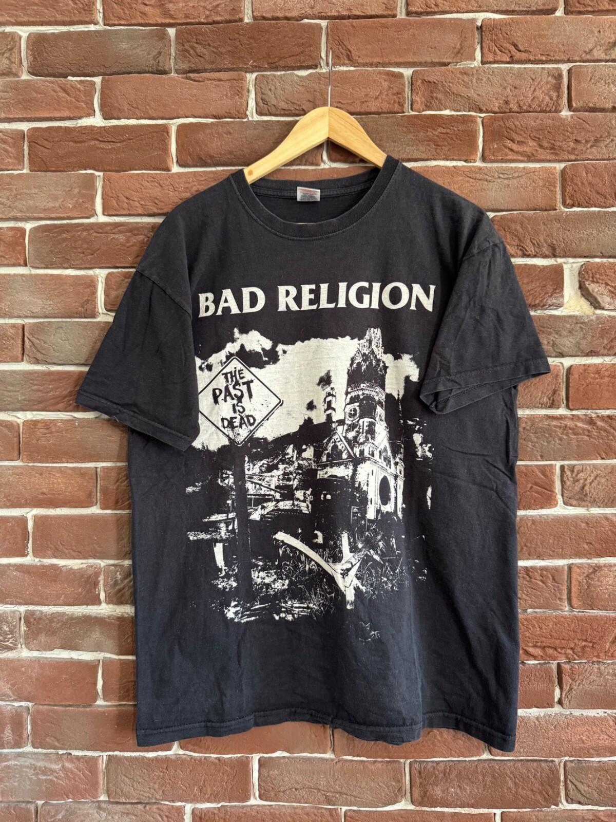 Vintage 00s Bad Religion Past is Dead Punk Band Tshirt l black Unisex T-Shirt L