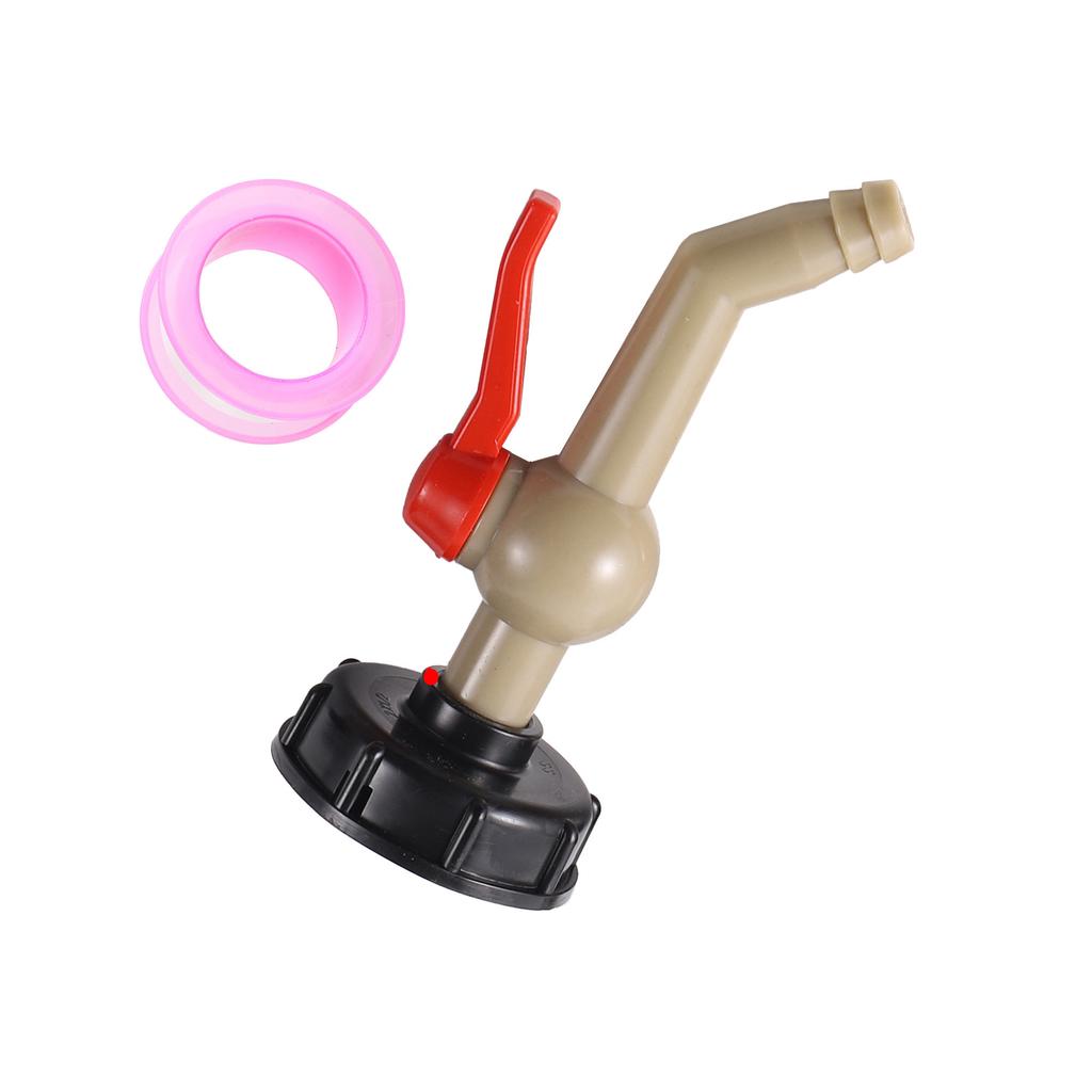 S60X6 IBC-Tankadapter für Gartenbewässerung, Wasserwürfelventilanschluss 1/2", 3/4", 1", Kugelhahn, Schlauchschalter, Wasserhahnanschluss