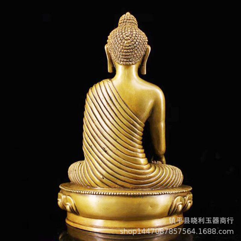 Posąg Buddy Tathagaty Siakjamuniego Brązowy Starożytny Metalowy Rzemiosło