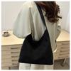 Fashion Solid Color Suede Shoulder Bag For Women With Magnetic Closure And Cell Phone Pocket