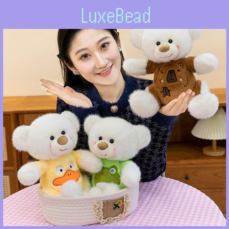 Cute Cartoon Transforming Capybara Bear Plush Toys Doll Kids Birthday Gifts