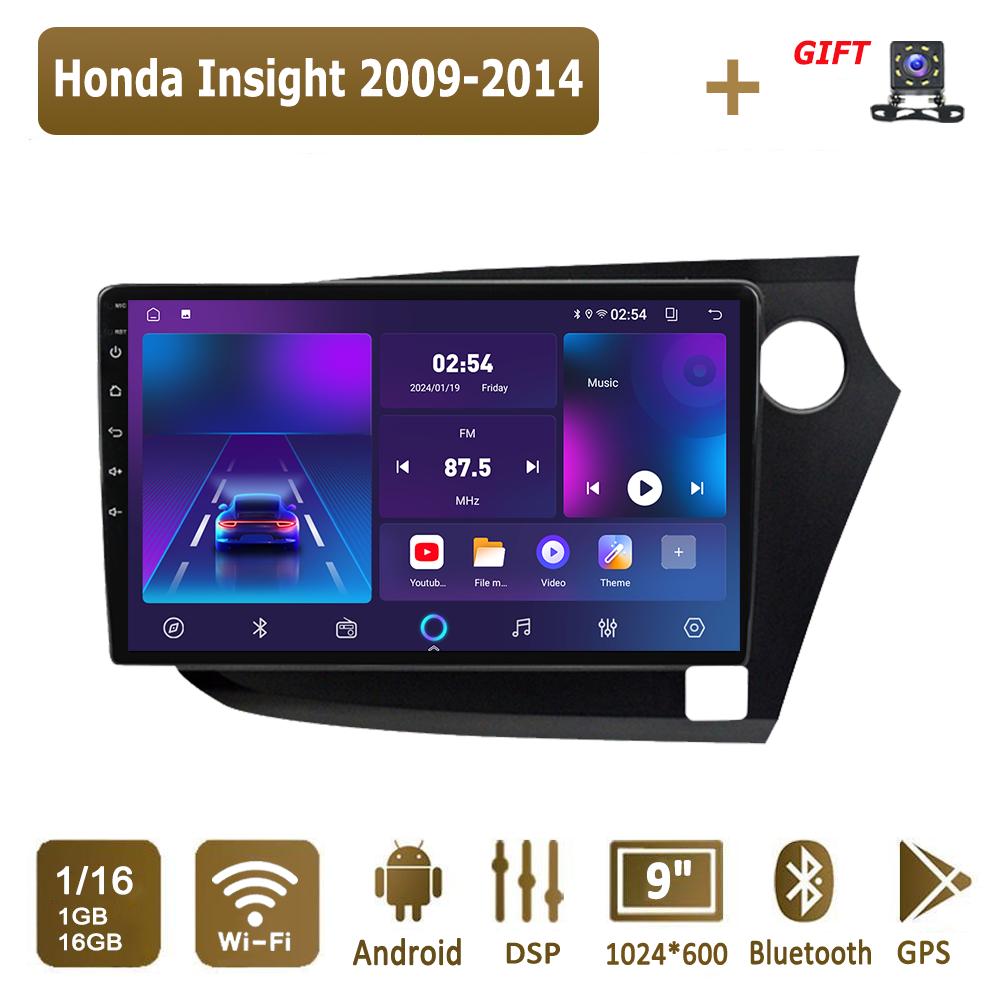 Android Car Radio For Honda Insight 2009-2014 Multimedia Player Head Unit Stereo GPS Navigation BT WIFI 1+16GB