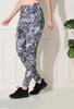 Body Smith Printed Abstract Grey High Waist Workout Gym Tights