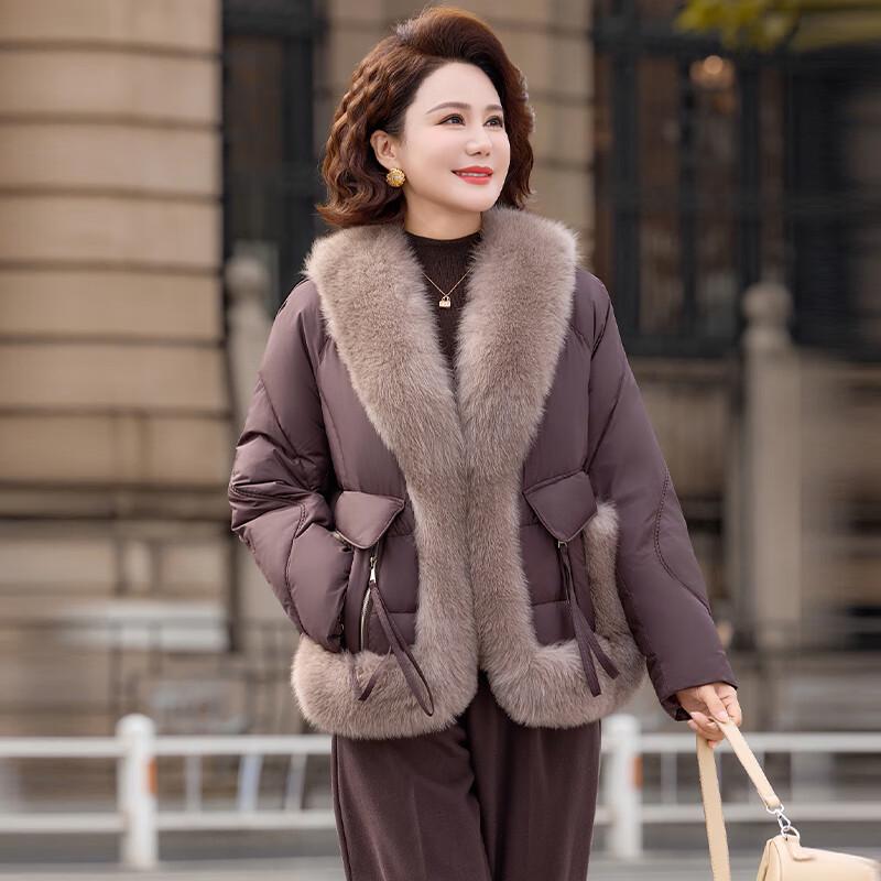 AIXUANMI Women's Elegant Winter Duck Down Jacket