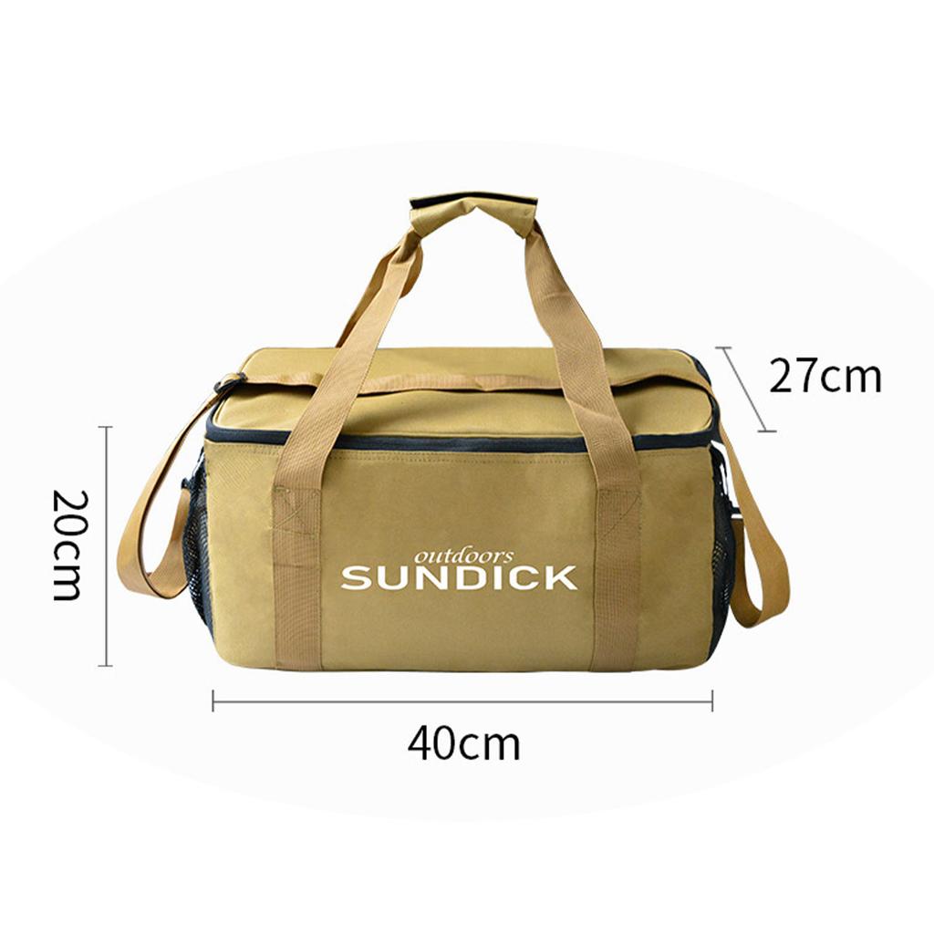 Camping Cookware Storage Bag Waterproof Outdoor Travel Tableware Storage Handbag Camping Cooler Bag Yellow M