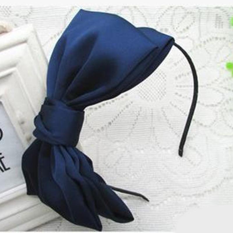 Fashion Large Bowknot Headband for Adult Dinner Party Headhoop French Style White Hair Cover Bow Hairband Hair Accessory