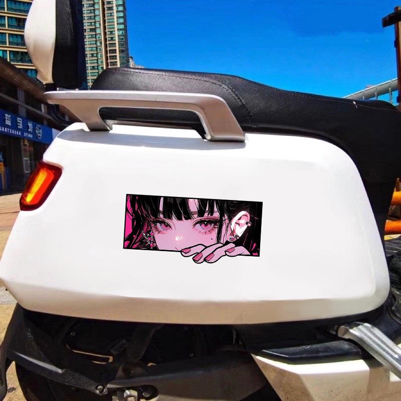 Anime Augen Rücklicht Aufkleber: Einzigartige Rennrad- & Autodekoration