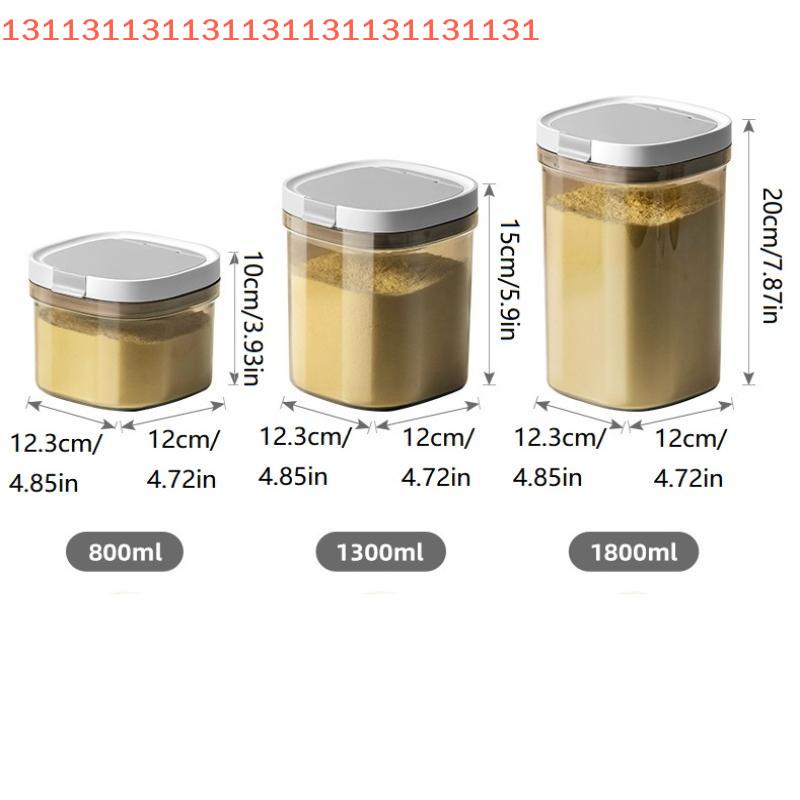 800/1300/1800 Ml Airtight Milk Powder Container Milk Storage Container Milk Powder Storage Box Food Storage With Spoon