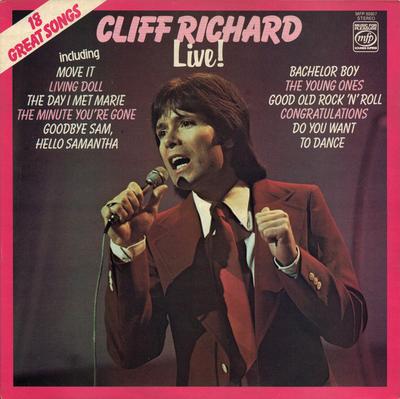 LP Record CLIFF RICHARD - Live ! MFP50307 MUSIC FOR PLEAS 1976 UK Rock Used