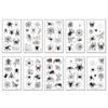 40Sheets DIY Spider Temporary Tattoos Waterproof Body Art Stickers Fresh Face Patch  Women