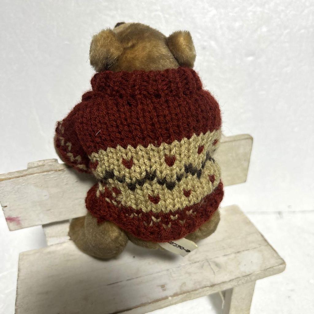 [USED] Retro Sun Arrow Plush Sweater Sitting Teddy Bear Ted Club