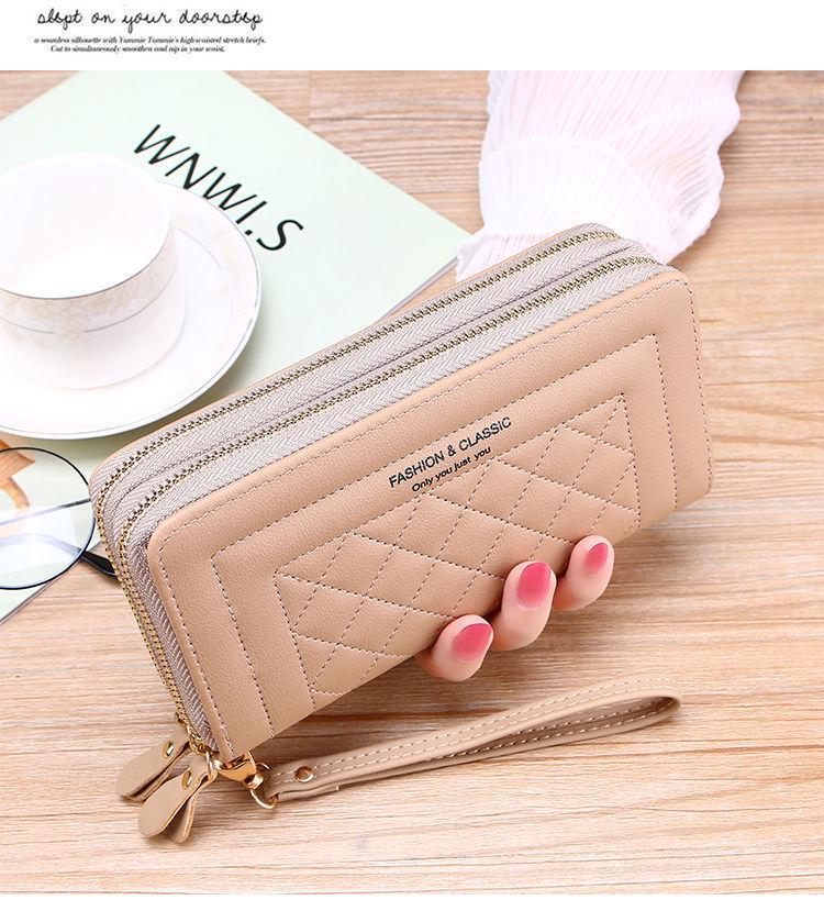 Portafoglio Clutch Lungo da Donna - Doppia Cerniera, Portacarte Grande Capacità e Borsa per Telefono