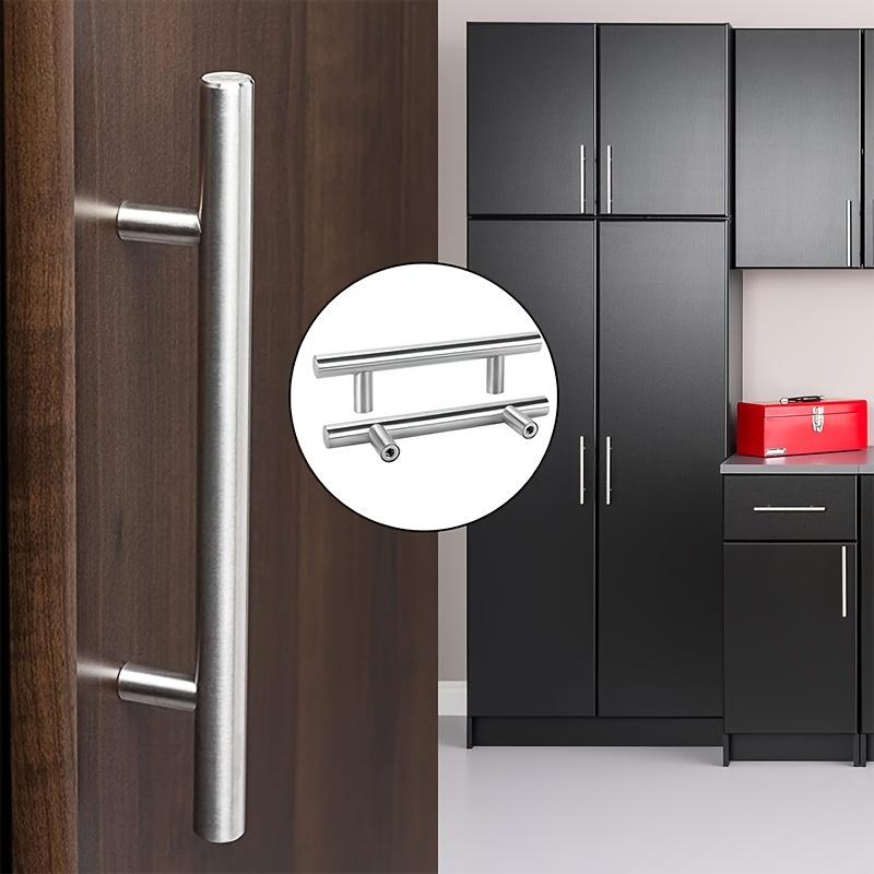 8pcs Stainless Steel Furniture Fittings, Cabinet Knobs & Drawer Pulls, Garage Door Handles for Cabinets/Dressers/Closets, with Screws